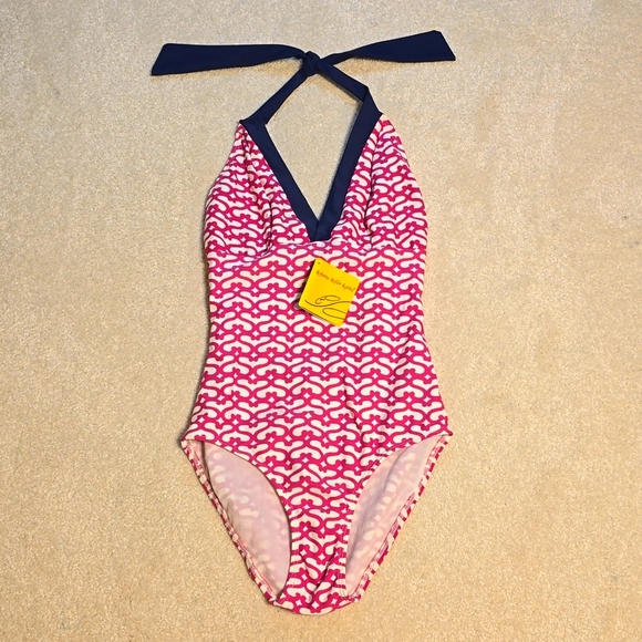 NWT Roberta Roller Rabbit Pink Cata One Piece Medium Swimsuit - Picture 1 of 8